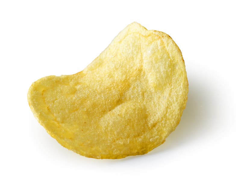 Potato Chip on White Background Stock Photo - Image of cooked, fatty ...