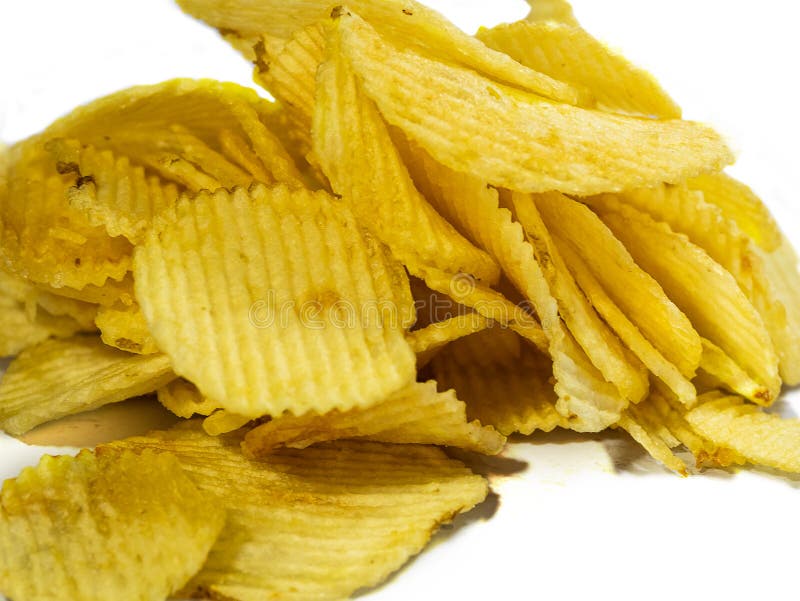 Potato chips. stock image. Image of fattening, detailed 119134873