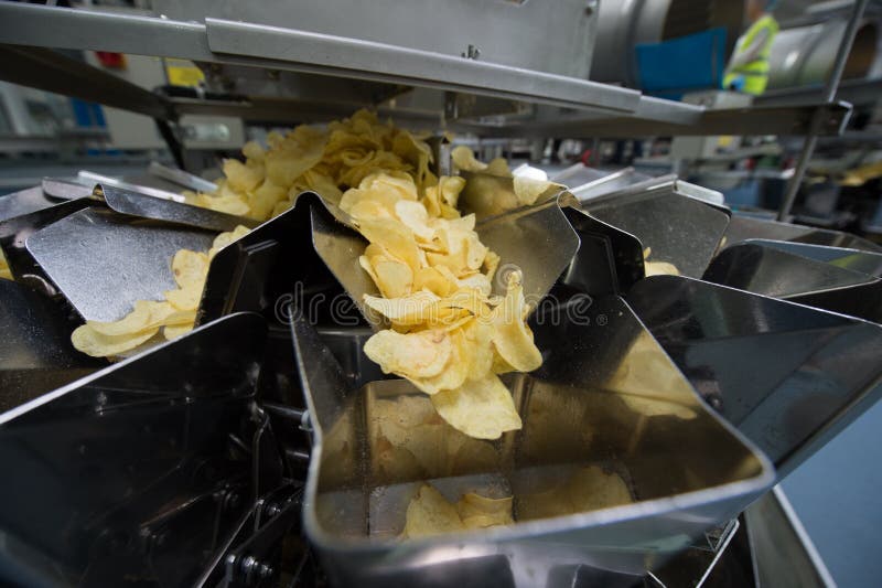 Potato chips factory stock photo. Image of potato, chip 68398454