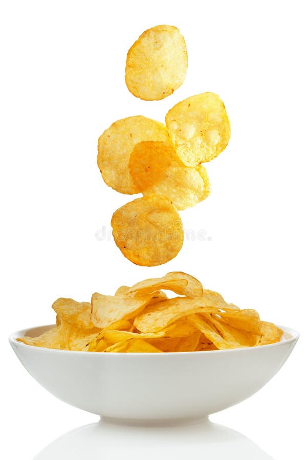 Potato chips and snacks stock image. Image of salt, salted 3768503