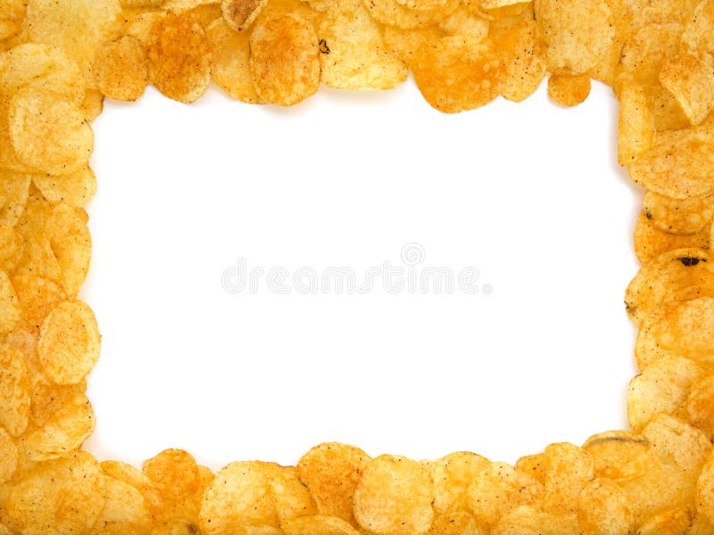 Potato chips frame stock photo. Image of crisp, chips 15261230