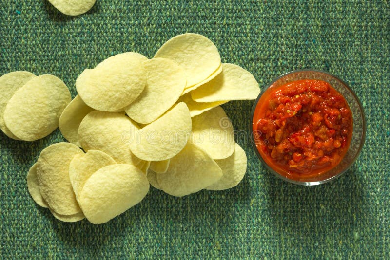 Potato chips stock photo. Image of cheddar, green, delicious 52683678