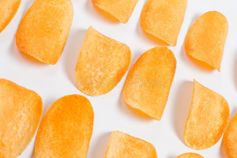 Potato Chips with Spices and Different Flavors Stock Image Image of