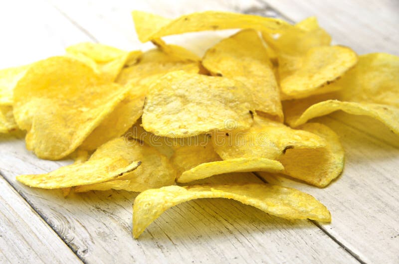 Potato crispy chips stock image. Image of unhealthy, crispy 67662503