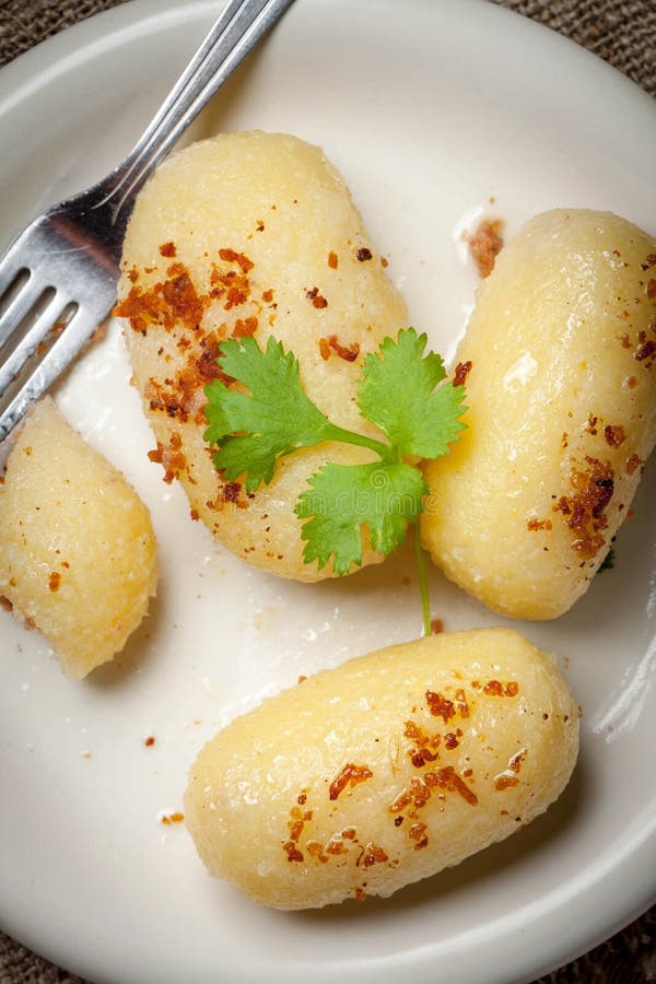 Potato Dumplings Stuffed with Minced Meat. Stock Image Image of