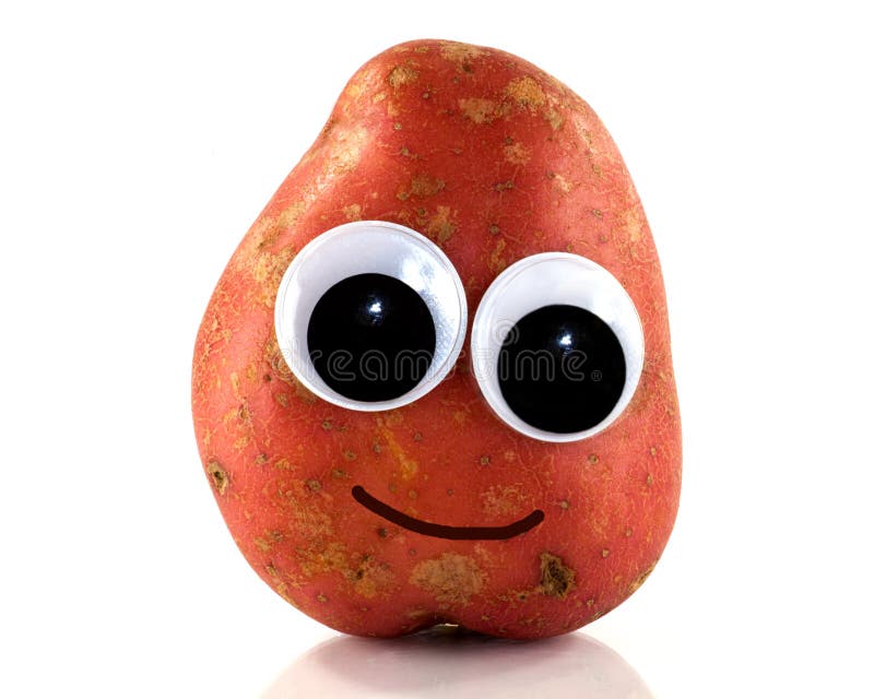 Potato with eyes stock image. Image of happy, comic, cute 49663753