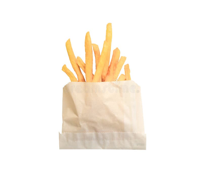 Premium Vector | A french fries in a red bag