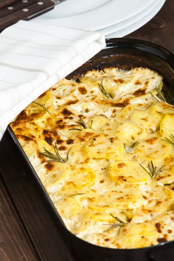 Potato gratin stock photos