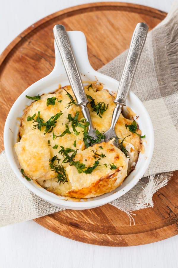 Potato Gratin with Herbs in Batch Form Stock Image Image of casserole