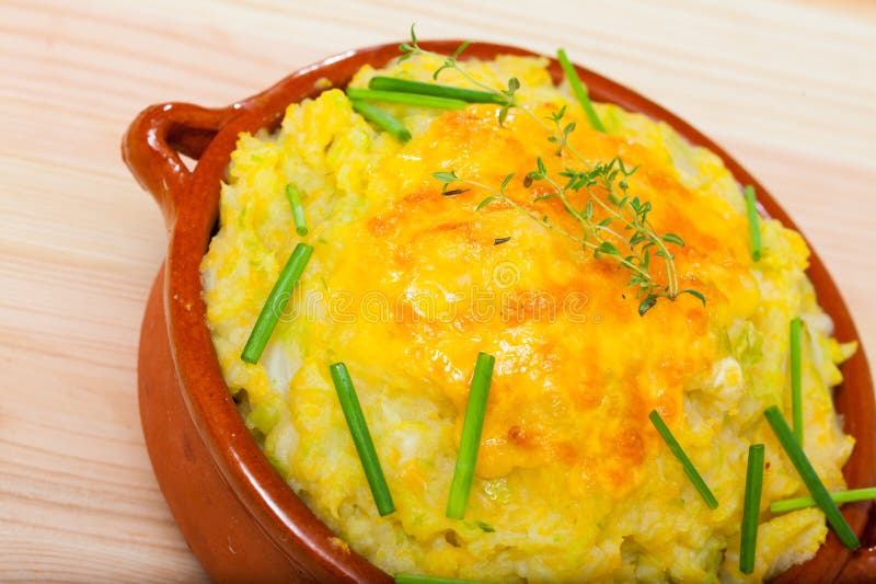 Potato Gratin with Whipped Eggs Stock Image Image of baked, casserole