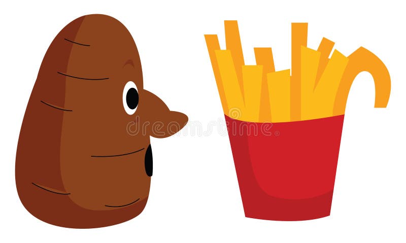 Cartoon Potato In Love Illustration Vector Stock Vector