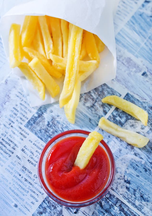 Potato with ketchup stock image. Image of nutrition, oily 42319521