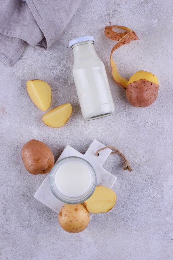 Potato Milk. Nondairy Plantbased Drink Stock Image Image of creamer, alternative 238535167