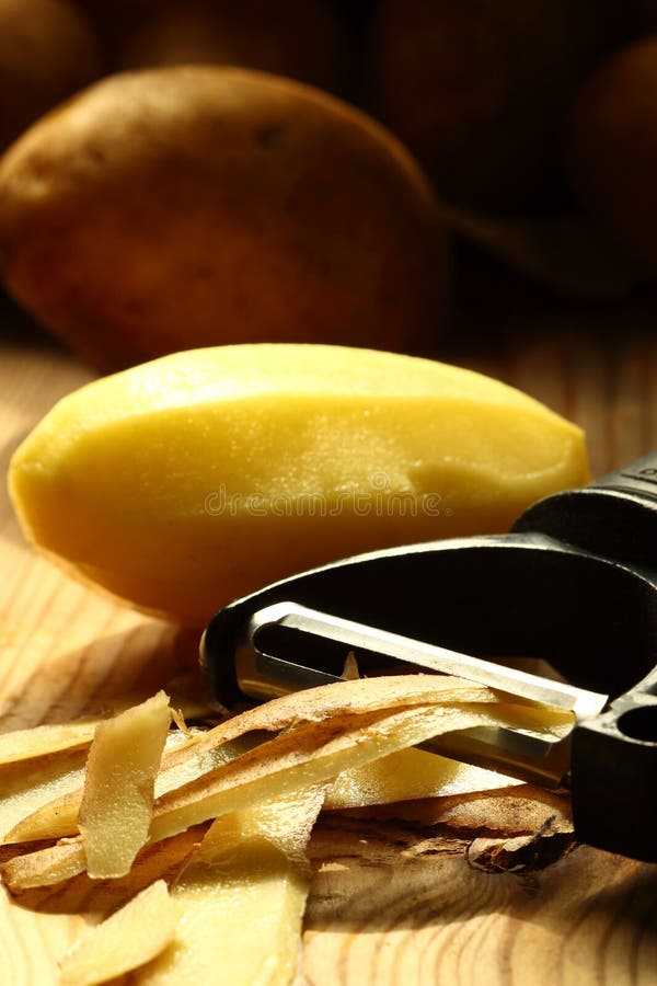 Potato peel a stock image. Image of healthy, skin, utensil 43826423