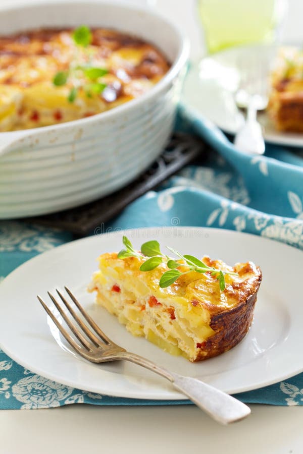 Potato and Pepper Breakfast Gratin Stock Image Image of meal