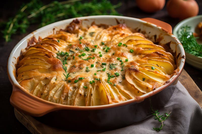 Potato Ratatouille. Generate Ai Stock Illustration Illustration of