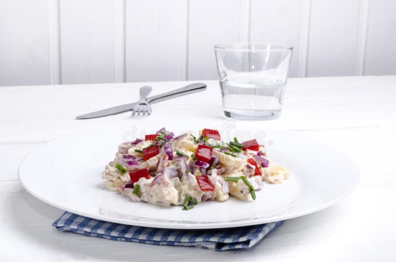 Potato Salad with Bell Pepper Stock Image Image of snack, food 30268999