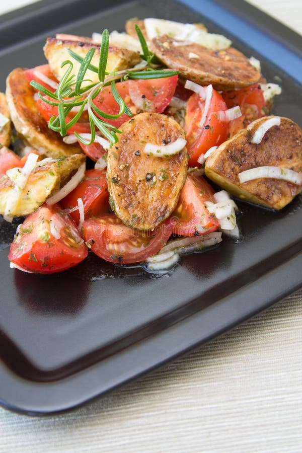 Potato Tomato Salad stock image. Image of close, focus 14097181