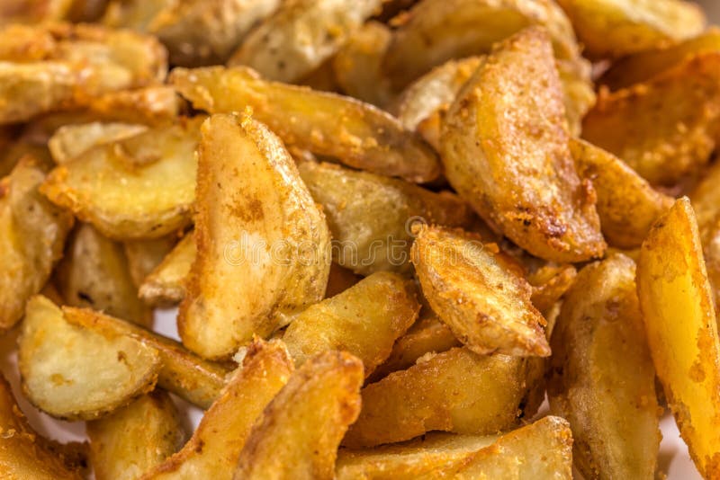 Potato Wedges with a Spicy Mexican Coating Stock Image Image of baked