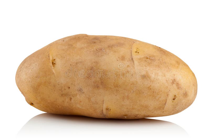 Potato on white background