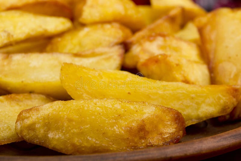 Potatoes fried in lard