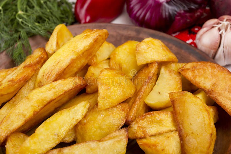 Potatoes fried in lard