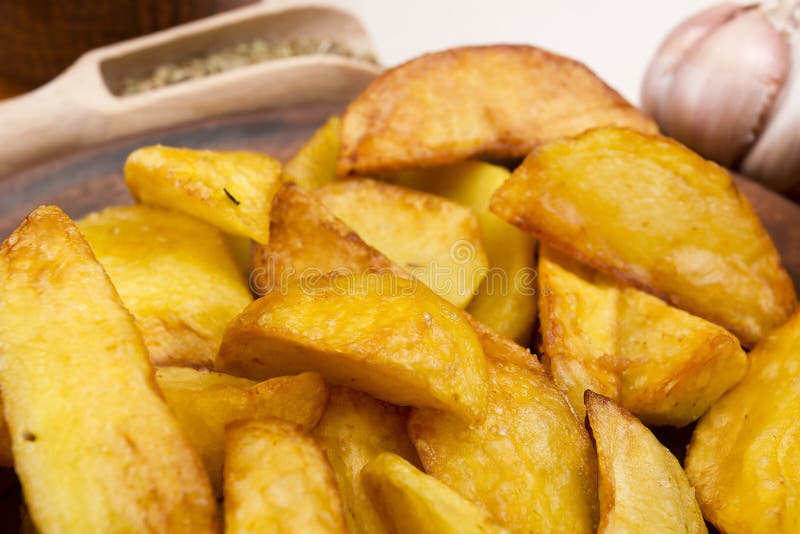 Potatoes fried in lard