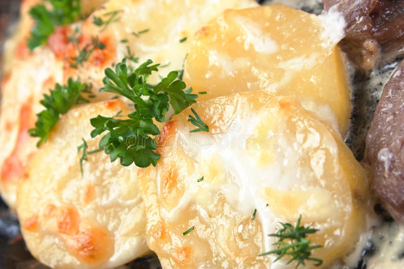 Potatoes with sour cream stock photo. Image of sauce 52790458