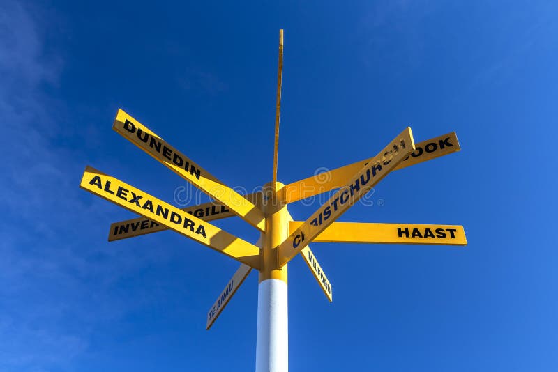 Poteau Indicateur De Route De Directions Image stock Image du