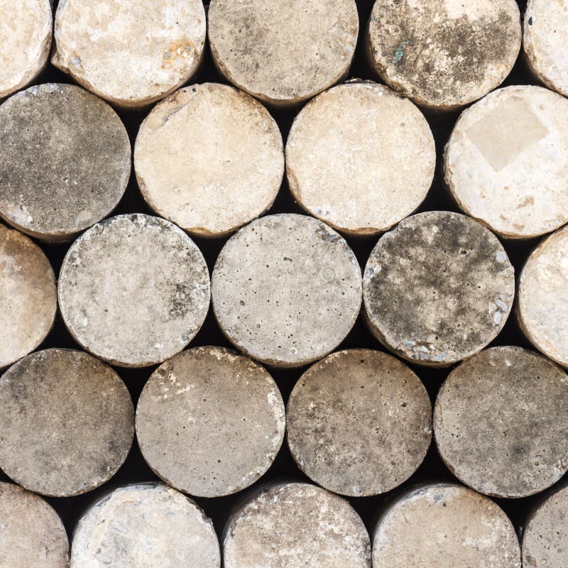 Poteau rond de ciment photo stock