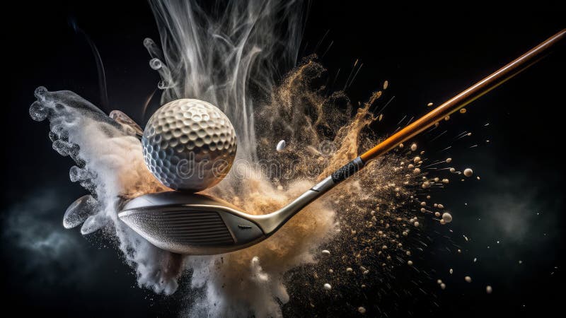 Potenza accesa Un incredibile momento di sollevamento a Golf catturato in azione dinamica illustrazione di stock