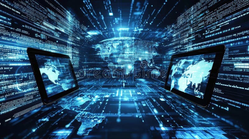 Potenza di stampa dei modelli linguistici nel mondo digitale illustrazione vettoriale