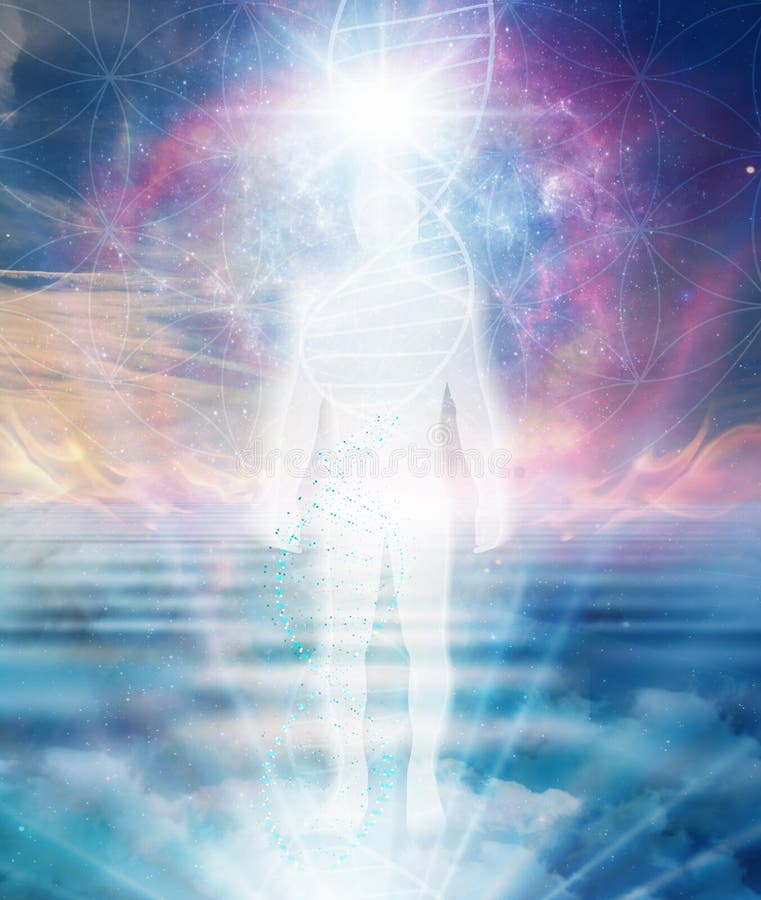 Potere spirituale di energia violetta potenza di fiamma del DNA, portale frattali dell'universo a spirale