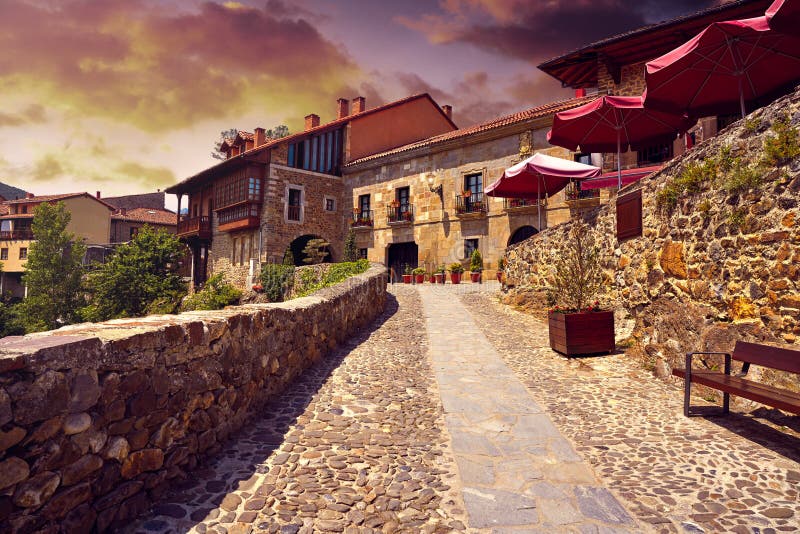 Potes village in Cantabria Spain royalty free stock photos