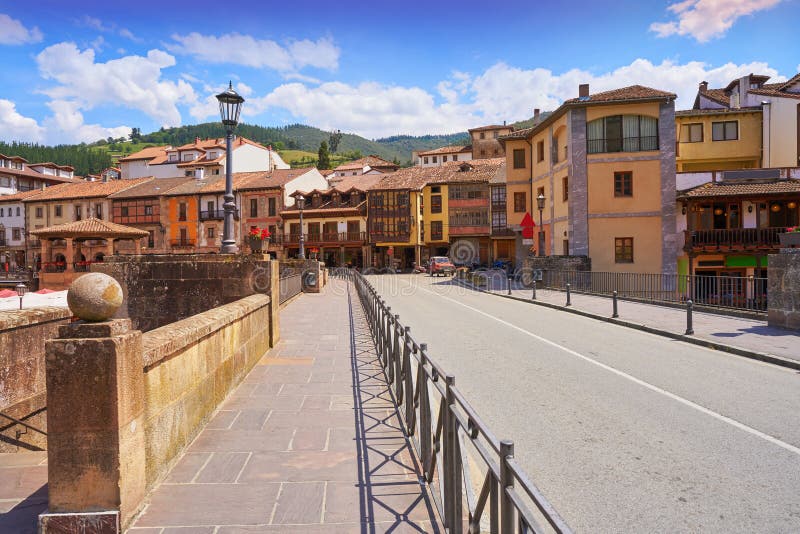Potes village in Cantabria Spain stock photography