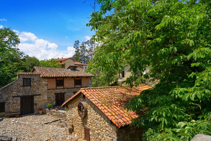 Potes village in Cantabria Spain stock image