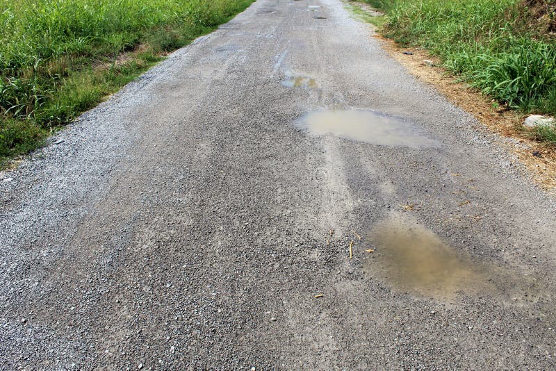 Potholes in a Rural Unpaved Road Stock Photo Image of gravel, rural
