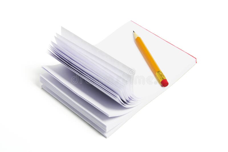 Potlood en Blocnote stock afbeelding Potlood en Blocnote stock afbeelding