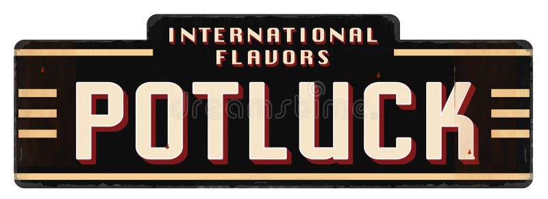 Potluck-Einladung Logo Art International Flavors Dishes
