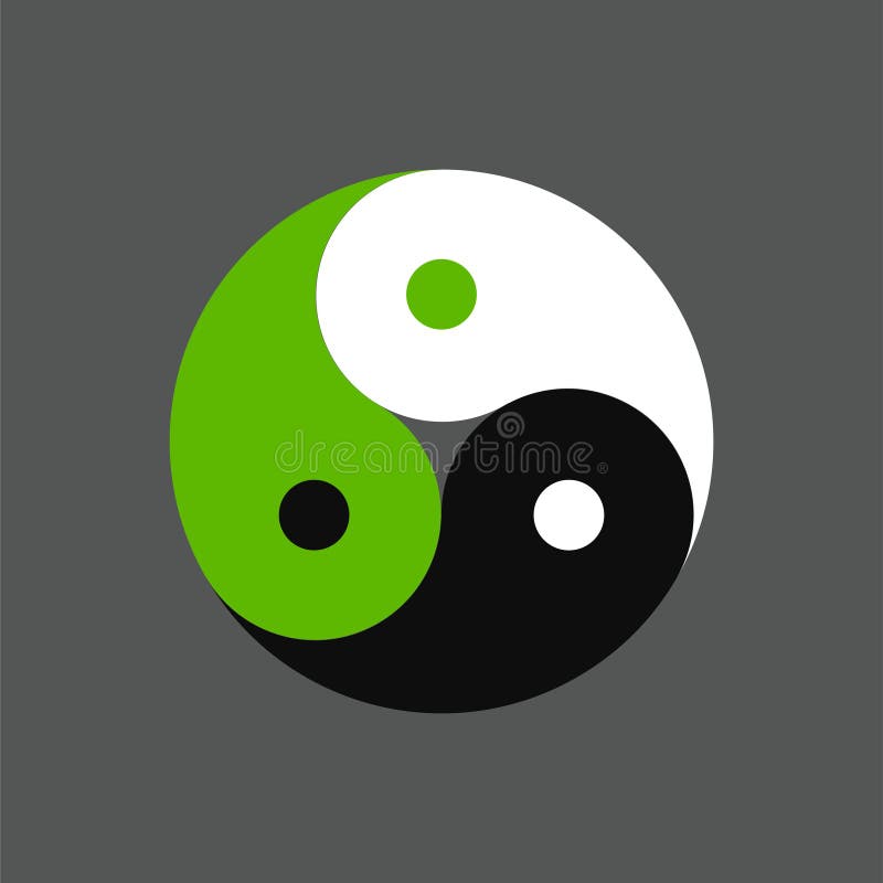 Potrójny symbol yin yang ilustracji
