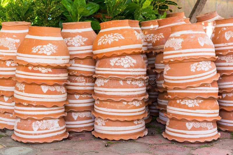 Pots for planting trees stock image. Image of house, beautiful 33188545