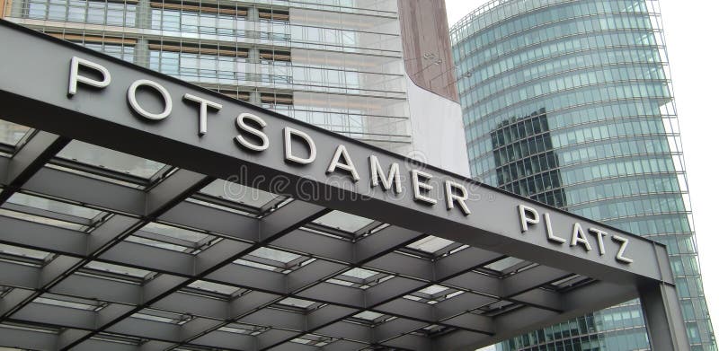 Potsdamer Platz sign Berlin