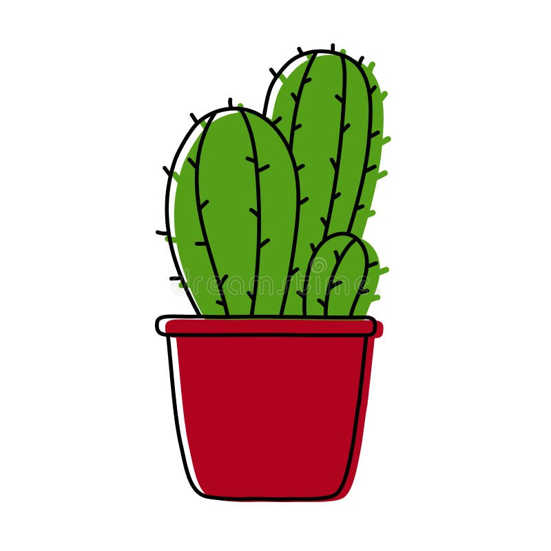 potted plant drawing