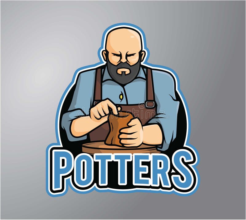 Potter Logo Design Creative Artneptunus Stock Vector - Illustration of ...