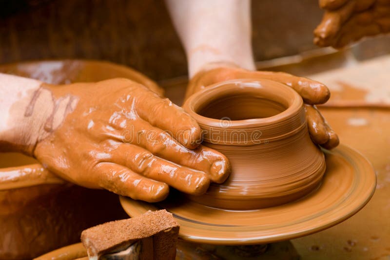 Potters and child hands stock photo. Image of culture 4068782
