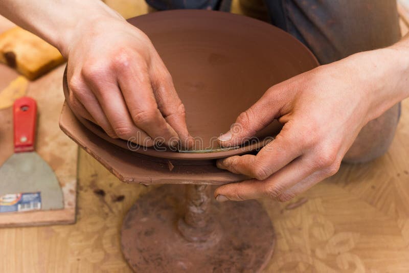 Potter doing his work stock image. Image of potter, work 102591425