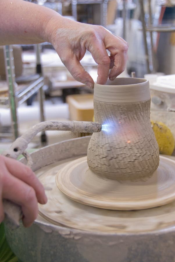 A potters hands stock photo. Image of vase, handicraft 9107720