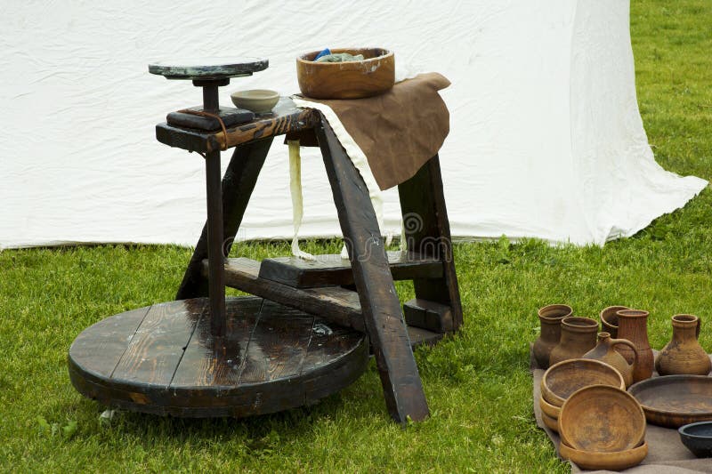 Potters wheel stock image. Image of decoration, craft 25237205