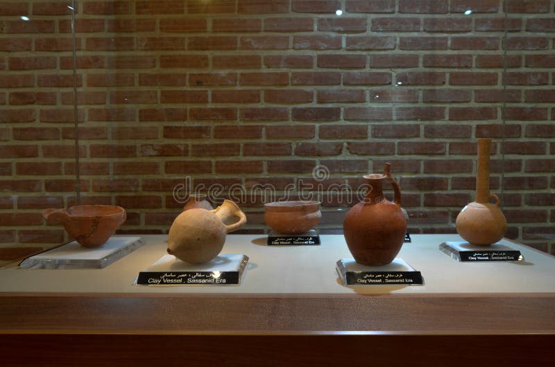 Earthen Pottery in Museum editorial stock photo. Image of history