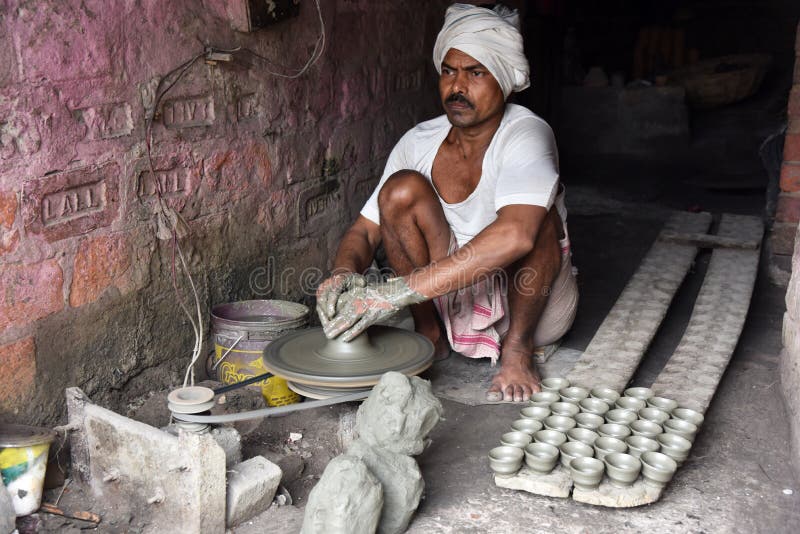 KUMHAAR, the INDIAN POTTERY MAKER Editorial Photo Image of creativity